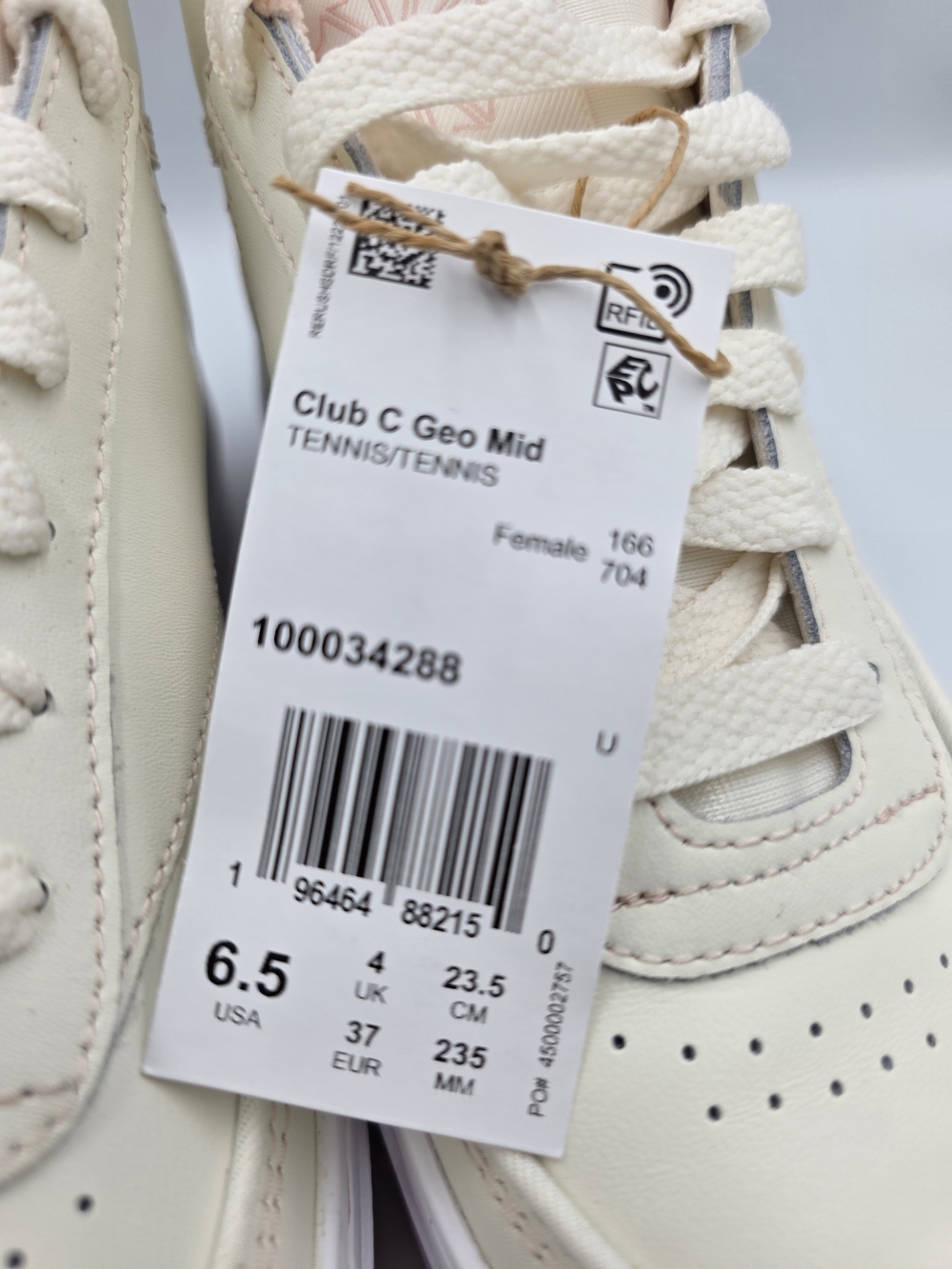 Reebok Women’s Club C Geo Mid Platform Sneakers - Cream Pink - Picture 3 of 6